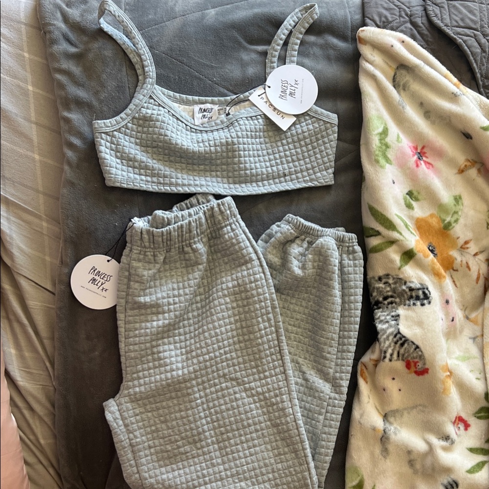 Princess Polly Gray Textured Set